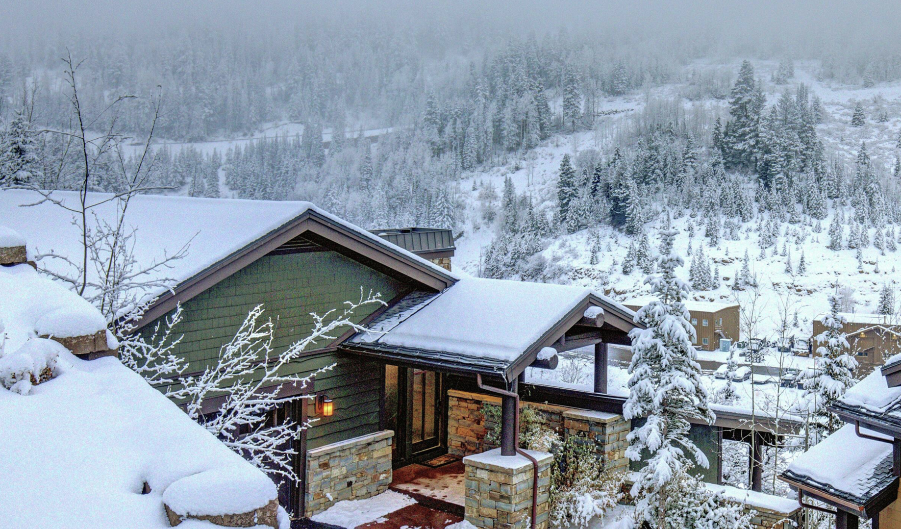 Snowy Cabin on Valentine's Day in Sun Valley