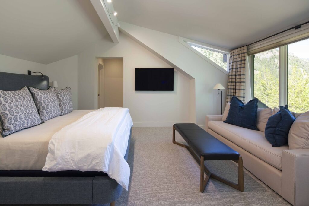 A bedroom view in one of our Sun Valley rentals