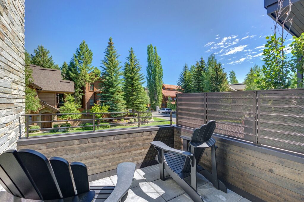 Deck view in one of our Sun Valley rentals
